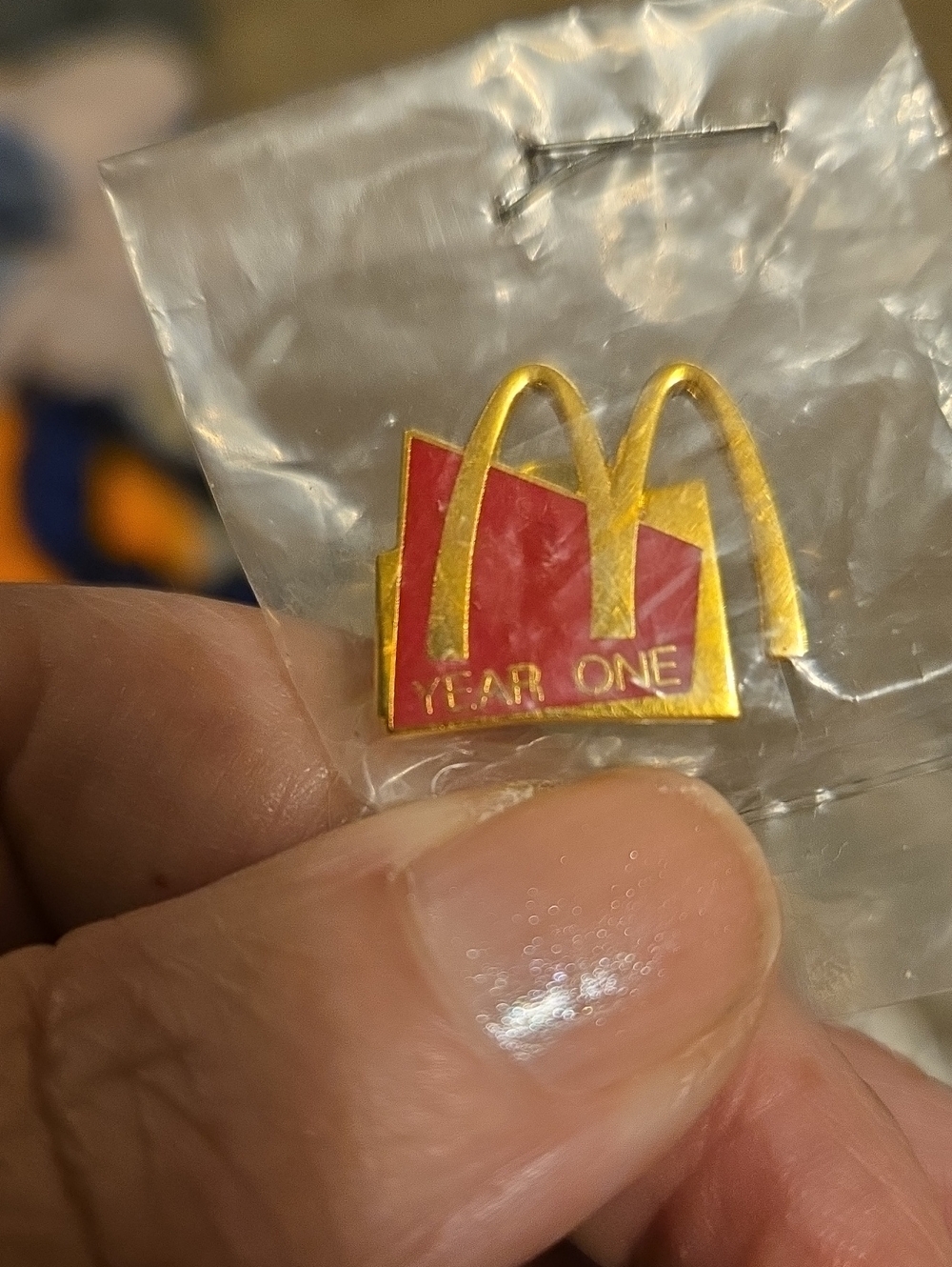 McDonald's Gold and Red 'Year One' Lapel Pin